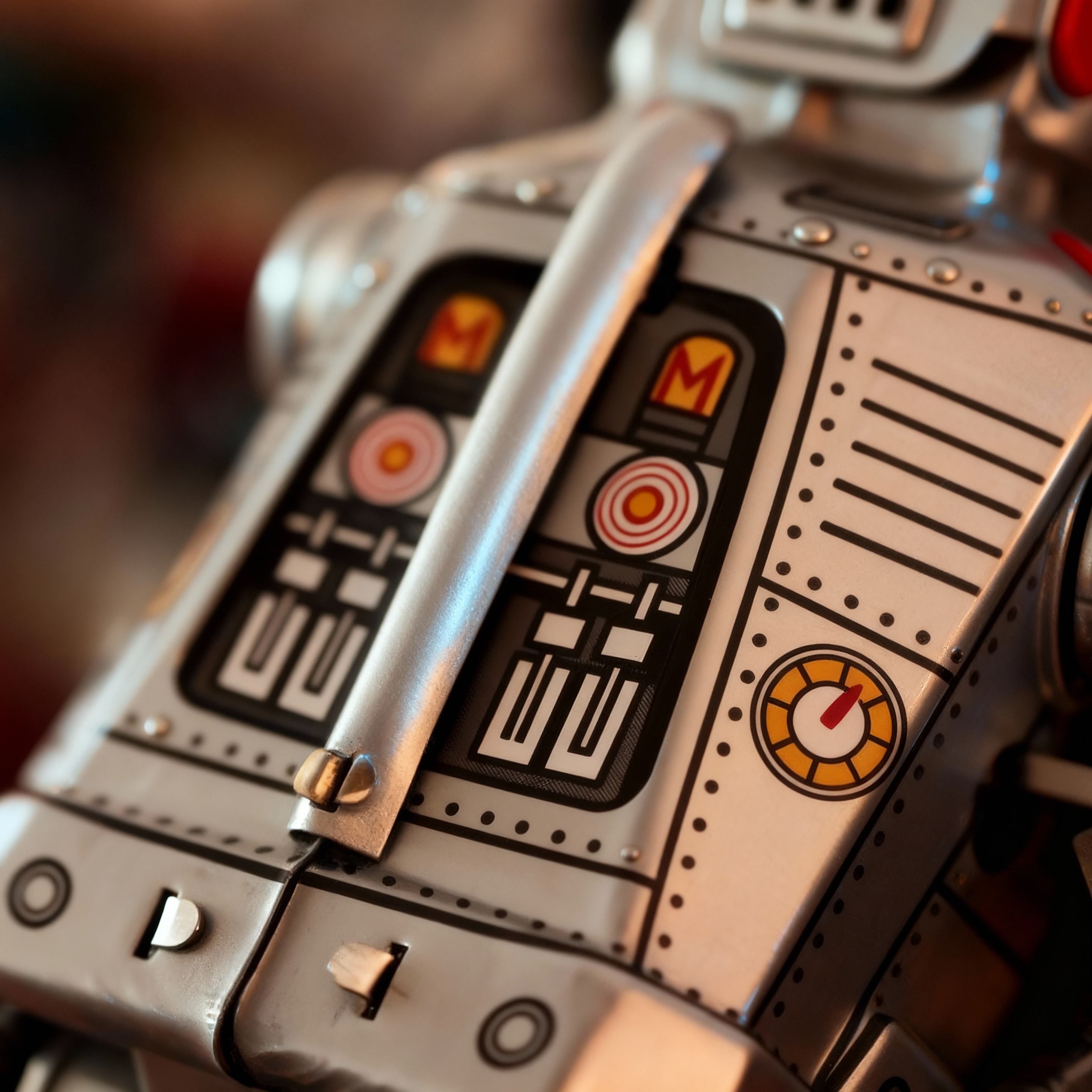 Robots Punkies Vintage Sparky Robot Wind-Up Toy - Retro Ornament, Collectible Robot ...