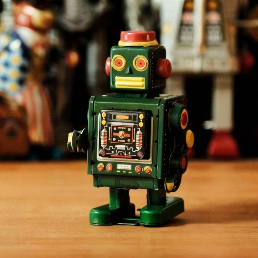 Engineer Robot Amusing Classic Tin Robot Toy - Engineer Robot Fun Wind-Up Collectible ...
