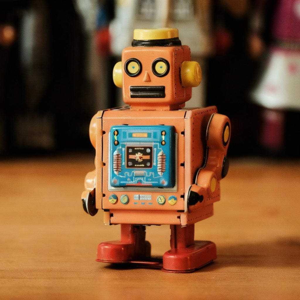 Engineer Robot Amusing Classic Tin Robot Toy - Engineer Robot Fun Wind-Up Collectible ...