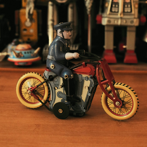 Policeman on Motorbike