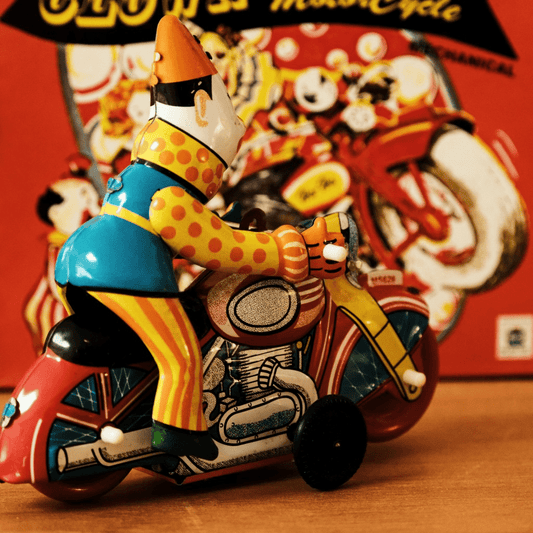 Clown on Motorcycle - FunClox