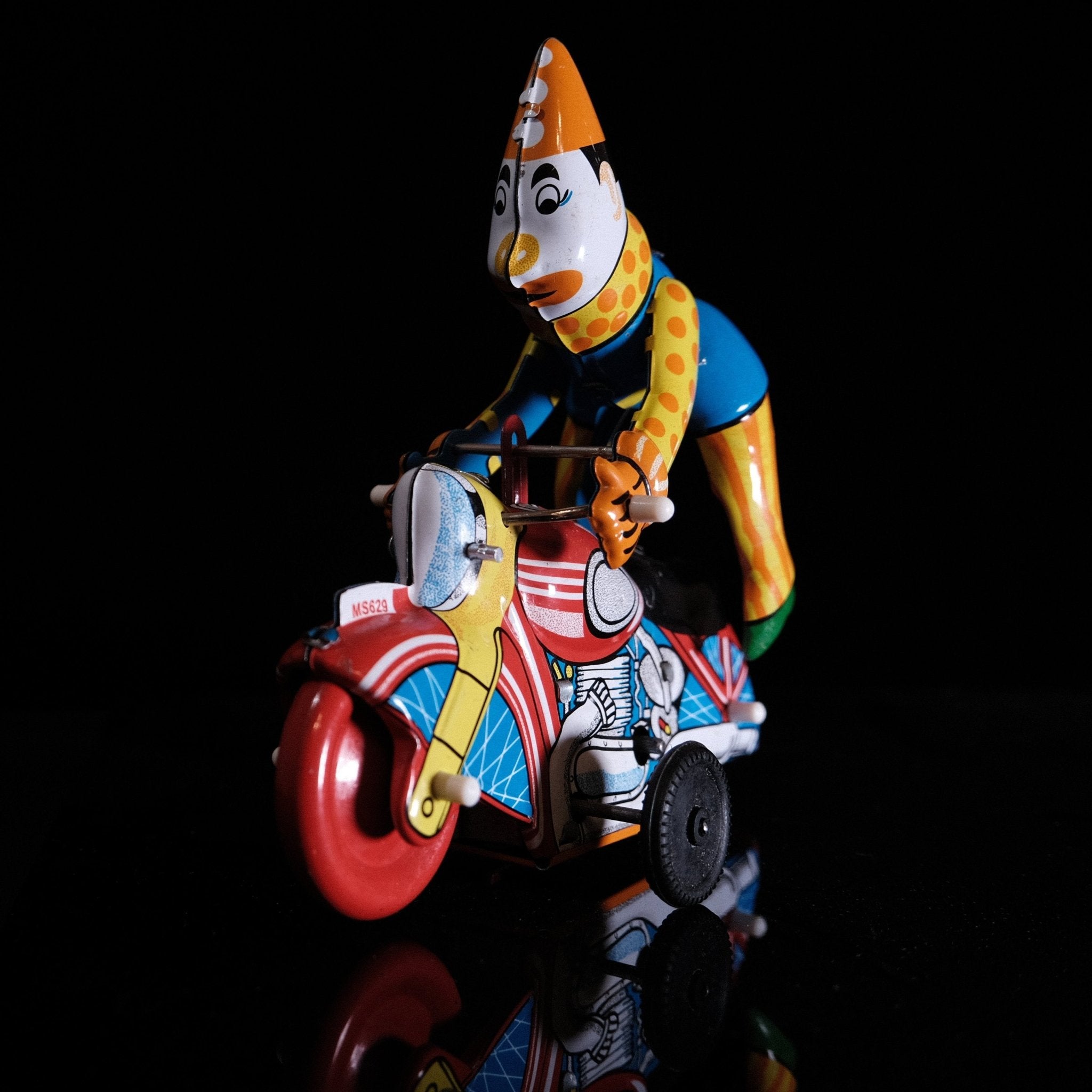 Clown on Motorcycle - FunClox