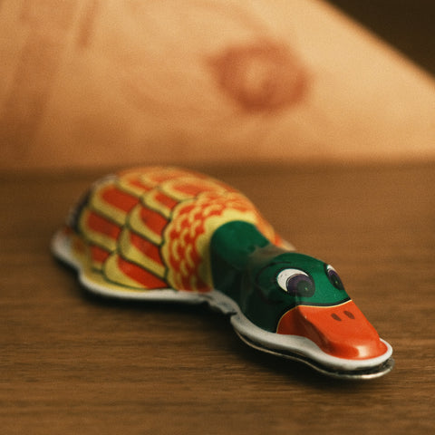 Vintage Tin Duck Clicker FunClox