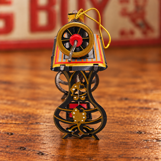 Vintage Sewing Machine Tin Christmas Ornament