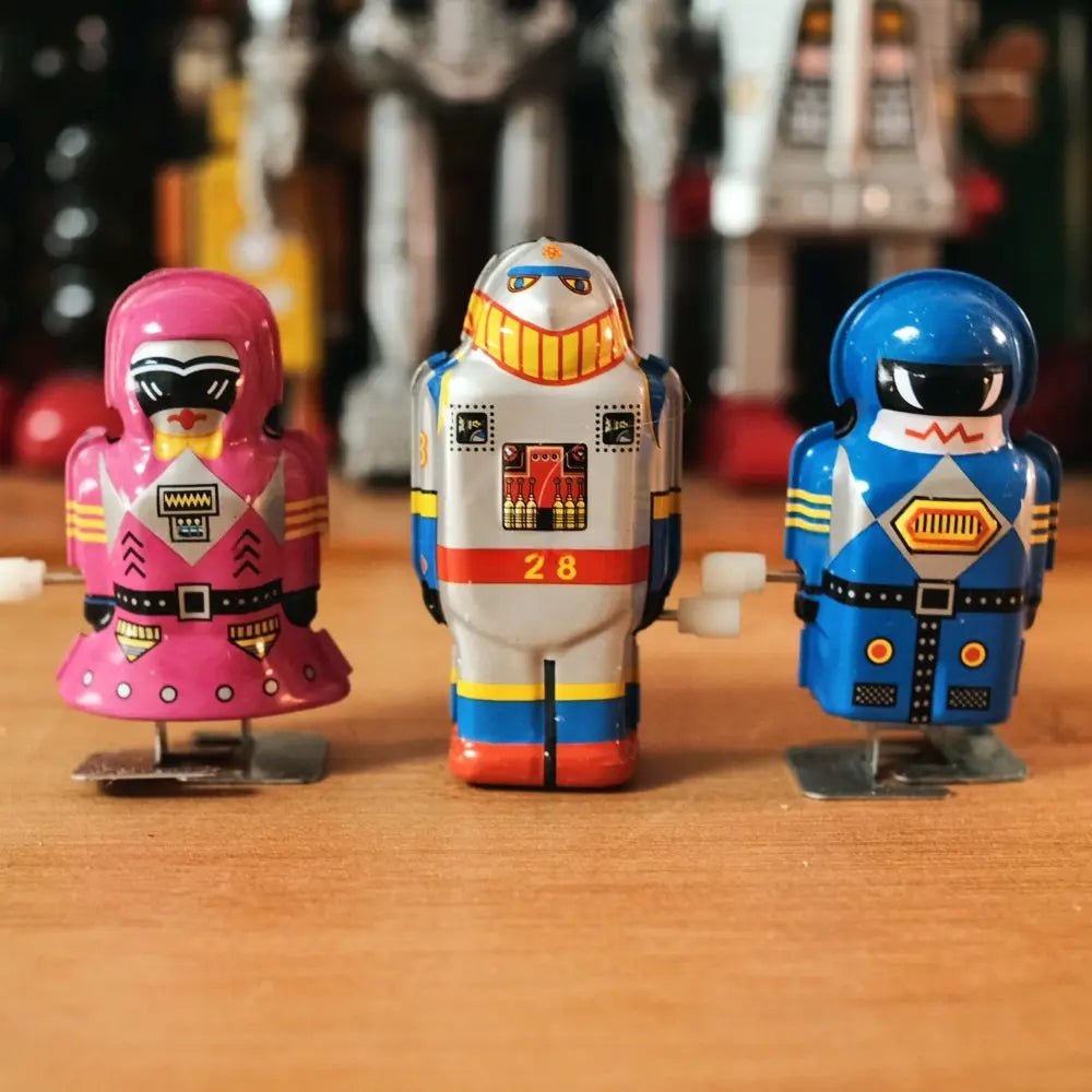 Playful Vintage Tin Toy Gift - Mini Robot Series Wind-Up Collectible ...