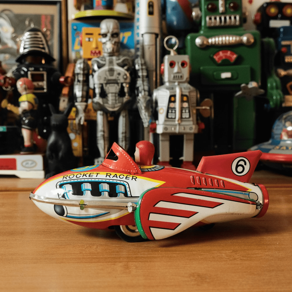 Rocket Racer Custom Cars Vintage Clockwork Racing Car,Perfect Gift for Desk Decor & Display ...